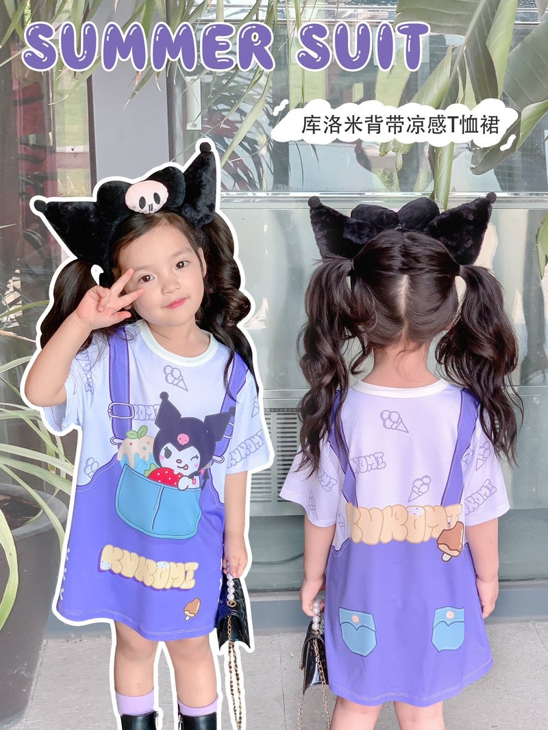 2024 Children'S Dress Cute Cartoon Kulomi Meilotti Dress Girl Baby Trendy - Image 1