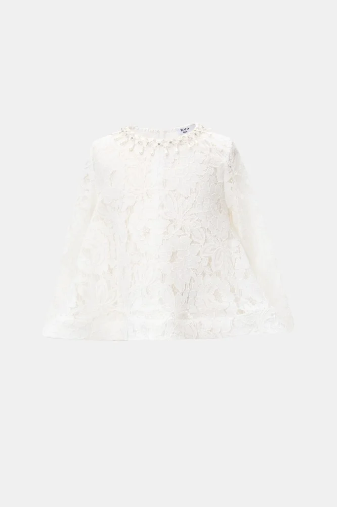 Tenda Asymmetrical lace blouse