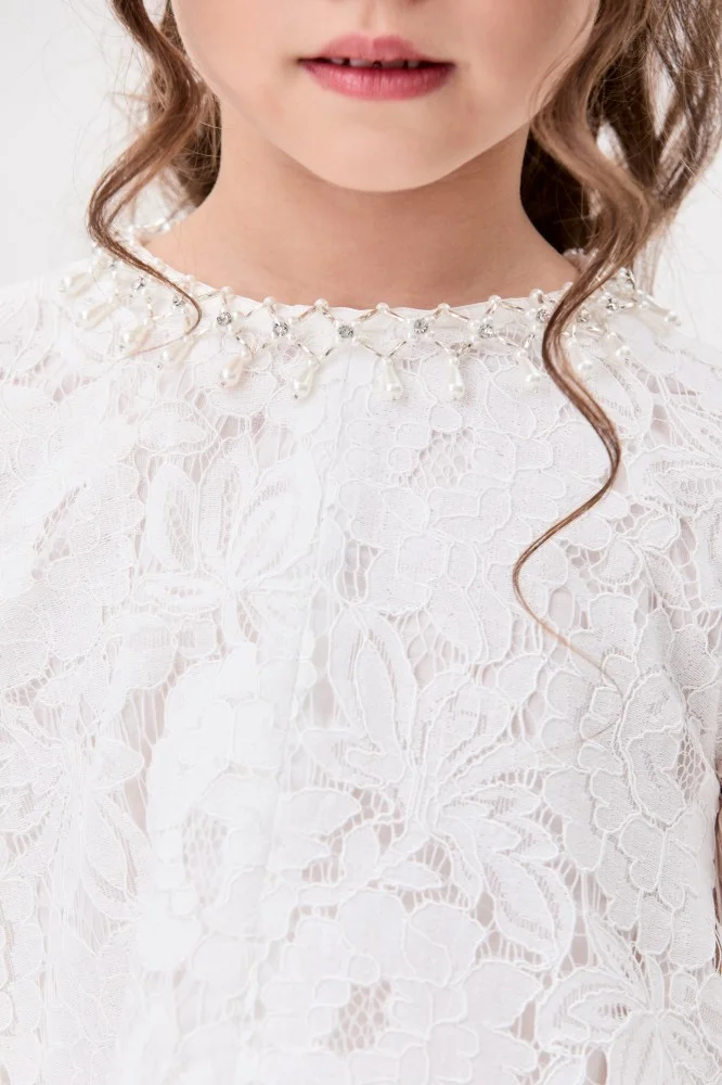 Tenda Asymmetrical lace blouse