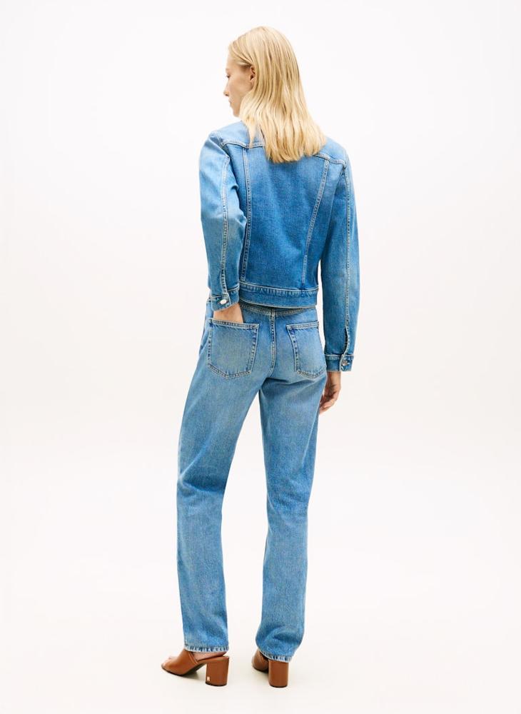 TOMMY HILFIGER Flag Embroidery Slim Denim Jacket - Image 2