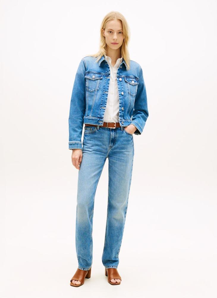 TOMMY HILFIGER Flag Embroidery Slim Denim Jacket - Image 4