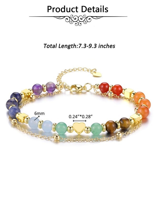 Jovivi Natural 7 Chakra Healing Crystal Beaded Bracelets for Women, Sometimes You Forget You're Awesome Bracelet Inspirational Gifts for Mom, Daughter, Sister, Best Friends - Image 4