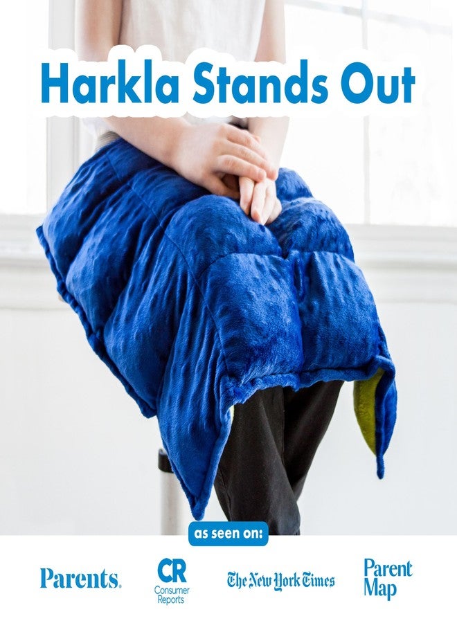 Harkla Weighted Lap Pad for Kids (Deep Blue) - Image 5