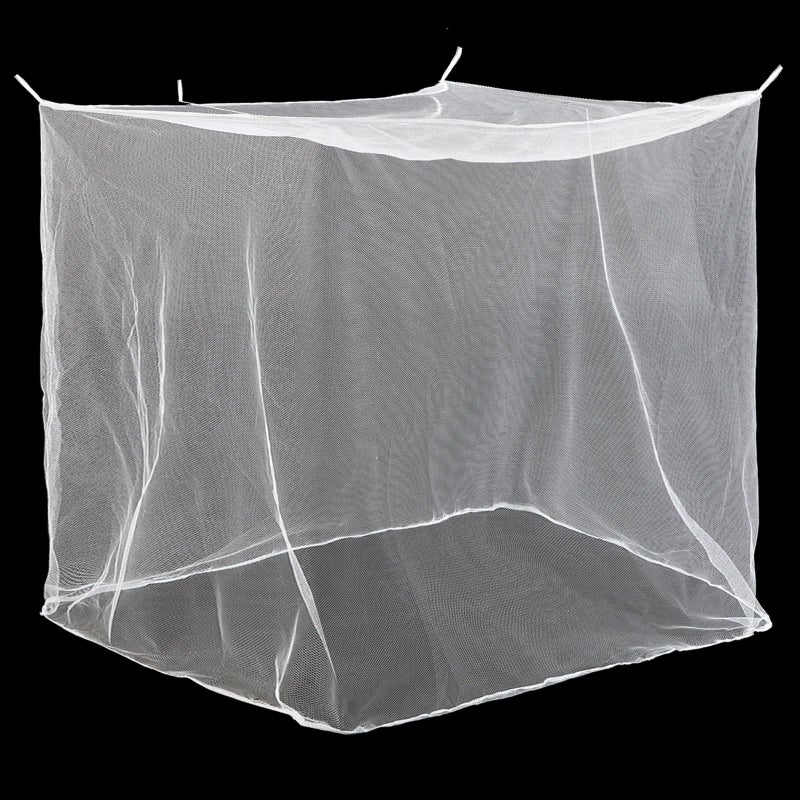 Mindsoft 4 Corners Mosquito Net for Mosquiteros para Camas Bed Canopies Netting Bed Drapes Rectangular Mosquito Mesh for Camping Home Outdoor Travel(White A,L75 X W35.5 X H59 Inch,No-Opening) - Image 1
