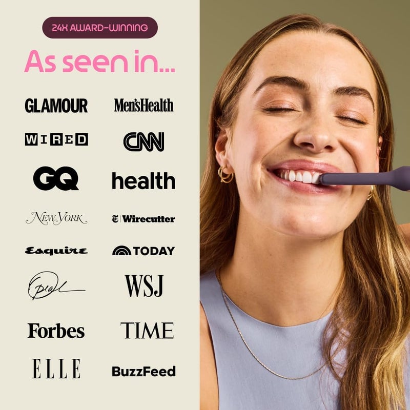 quip Sonic Toothbrush for Adults with Timer (Lavender, Medium) - Image 4