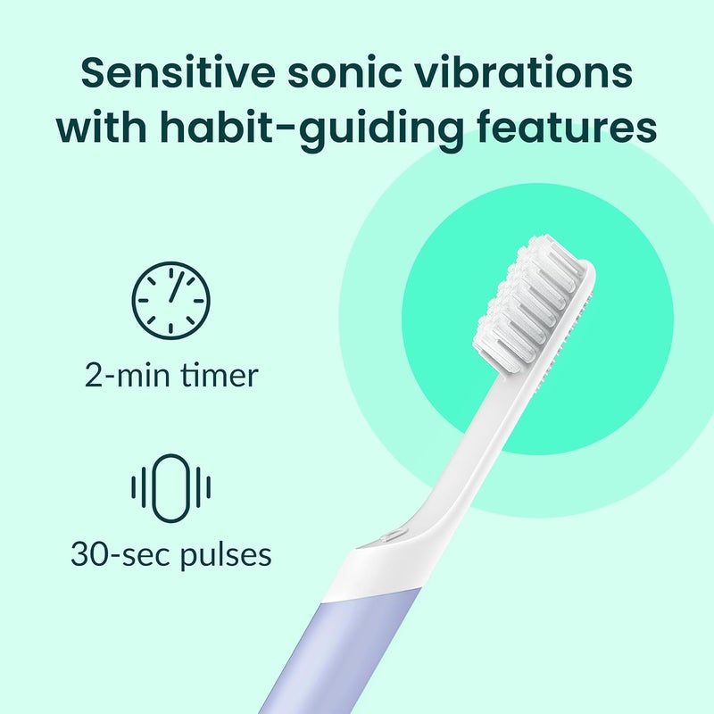 quip Sonic Toothbrush for Adults with Timer (Lavender, Medium) - Image 2