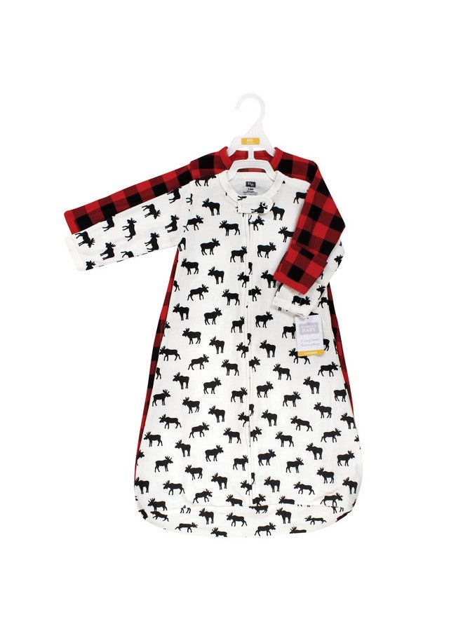 Hudson Baby Unisex Baby Cotton Long-Sleeve Wearable Sleeping Bag, Sack, Blanket, Moose, 3-9 Months - Image 2