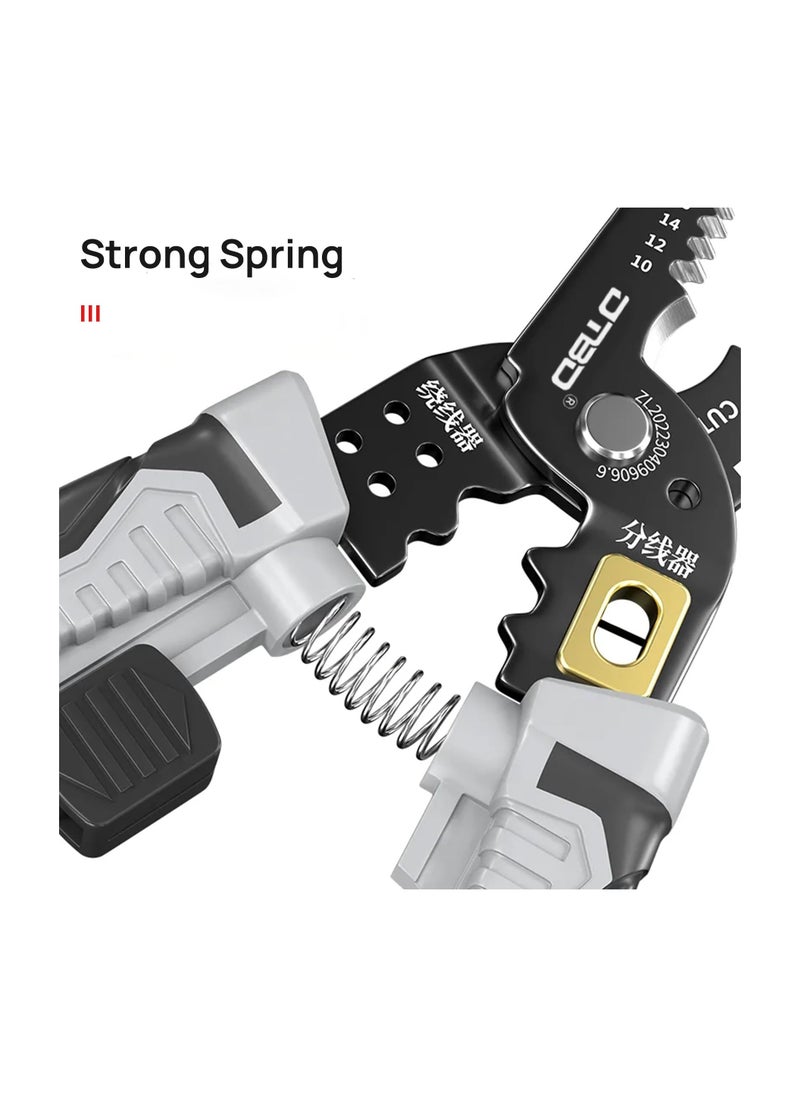 KASTWAVE - 8 in 1 Self-Adjusting Wire Stripper Cutter, Universal Automatic Electrical Wire Strippers for Wire Stripping, Cable Cutting, Crimping Tools from 10 AWG to 24 AWG, Professional Electrician Pliers Tools - Image 1