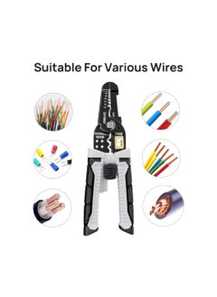 KASTWAVE 8 in 1 Self-Adjusting Wire Stripper Cutter, Universal Automatic Electrical Wire Strippers for Wire Stripping, Cable Cutting, Crimping Tools from 10 AWG to 24 AWG, Professional Electrician Pliers Tools  - Image 3