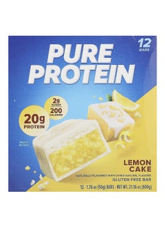Pure Protein Pure Protein, Gluten Free Bar, Lemon Cake, 12 Bars, 1.76 oz (50 g) Each  - Image 1