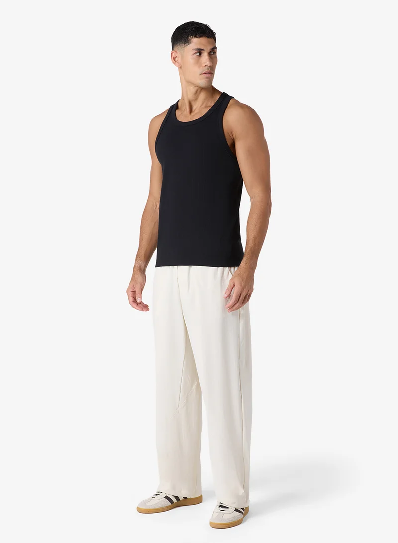 Squatwolf BLACK Ribbed Gym Tank Top for Men | Best Price UAE