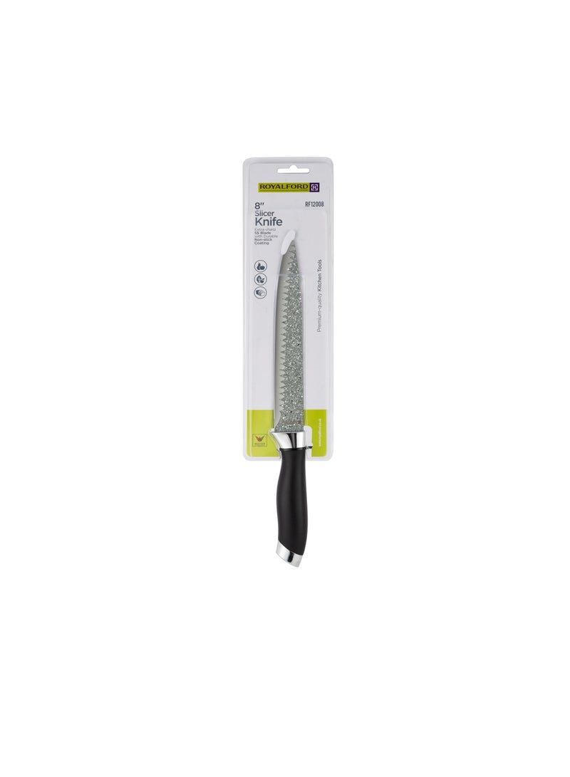 Royalford 8" Slicer Knife- RF12008| With Extra-Sharp Stainless Steel Blades| 100% Food-Grade, Suitable for Dining Table Stainless Steel - Image 5