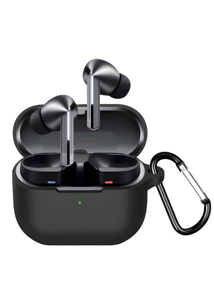 For Samsung Galaxy Buds 3 Pro / Buds 3 Silicone Cover Protective Case – Black - Image 1