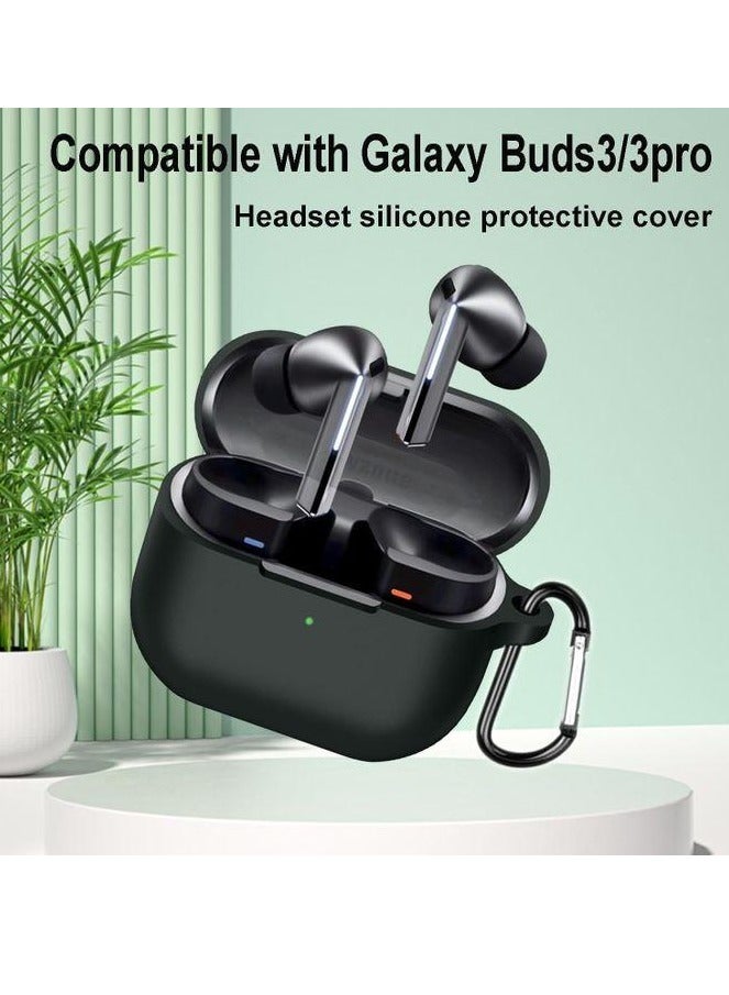 For Samsung Galaxy Buds 3 Pro / Buds 3 Silicone Cover Protective Case – Black - Image 3