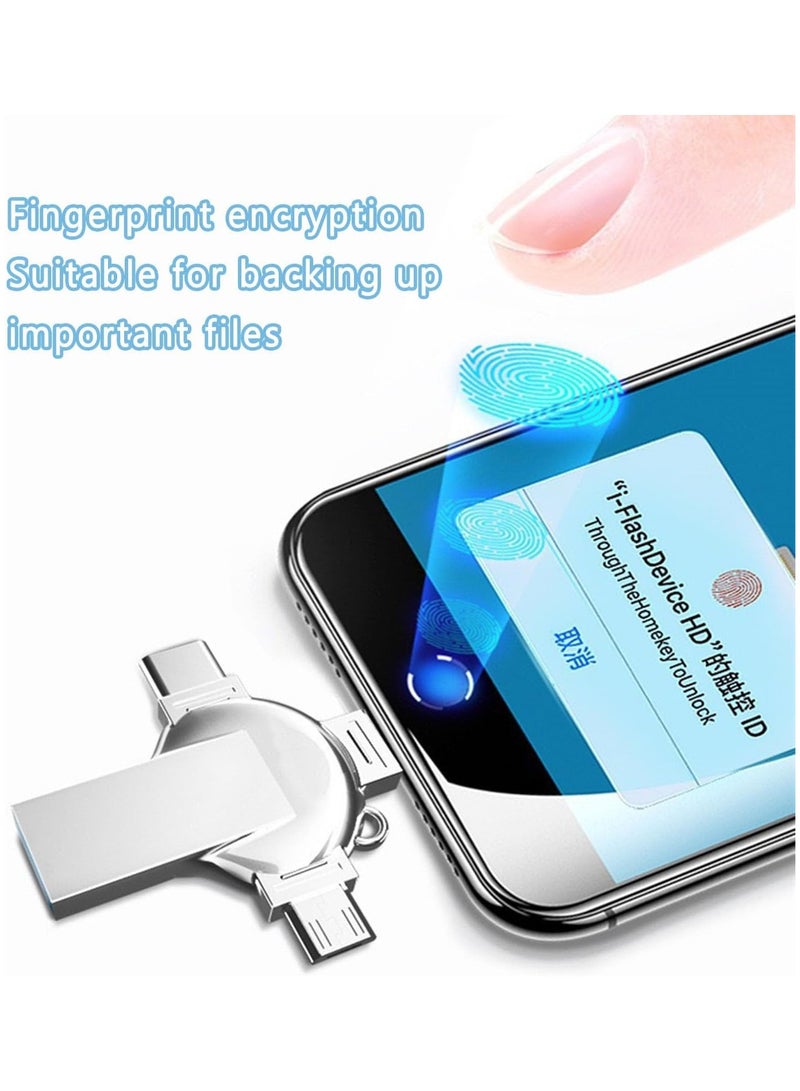 2TB USB محرك فلاش USB 3.0 عالية السرعة 4 في 1 Type-c OTG USB عصا التخزين الخارجي لـ iPhone / Android / MacBook / iPad / PC / المزيد من الأجهزة - Image 4