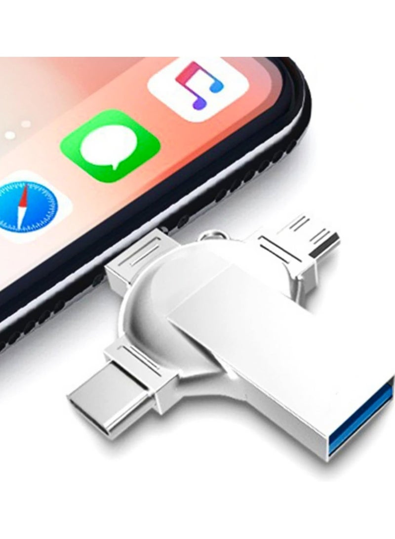 2TB USB محرك فلاش USB 3.0 عالية السرعة 4 في 1 Type-c OTG USB عصا التخزين الخارجي لـ iPhone / Android / MacBook / iPad / PC / المزيد من الأجهزة - Image 1