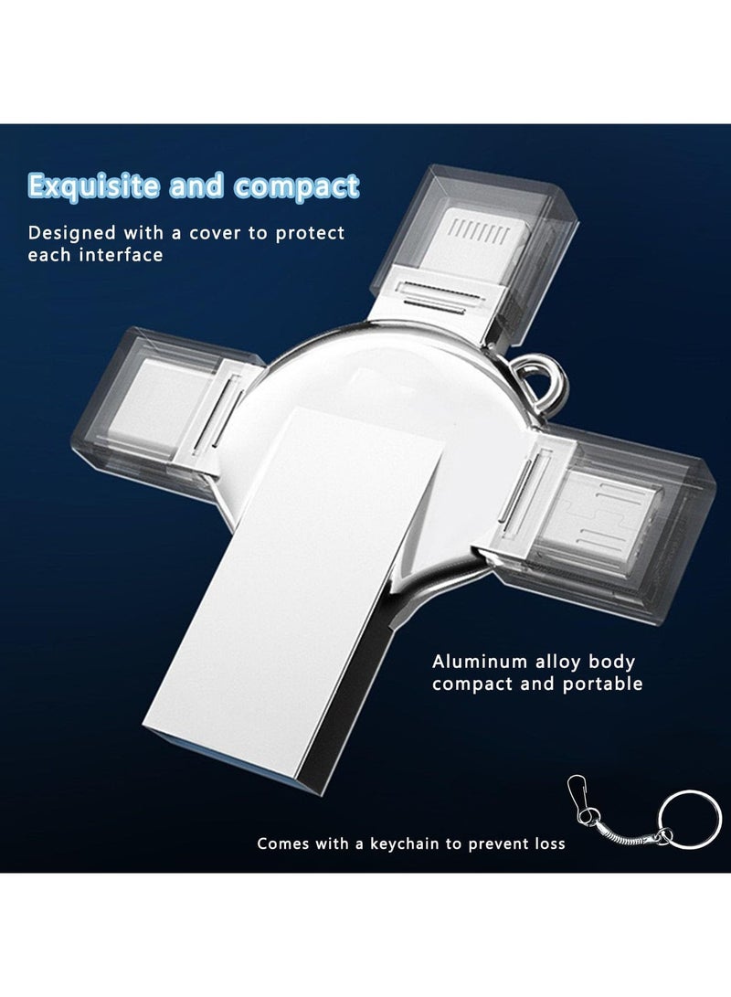 2TB USB محرك فلاش USB 3.0 عالية السرعة 4 في 1 Type-c OTG USB عصا التخزين الخارجي لـ iPhone / Android / MacBook / iPad / PC / المزيد من الأجهزة - Image 5
