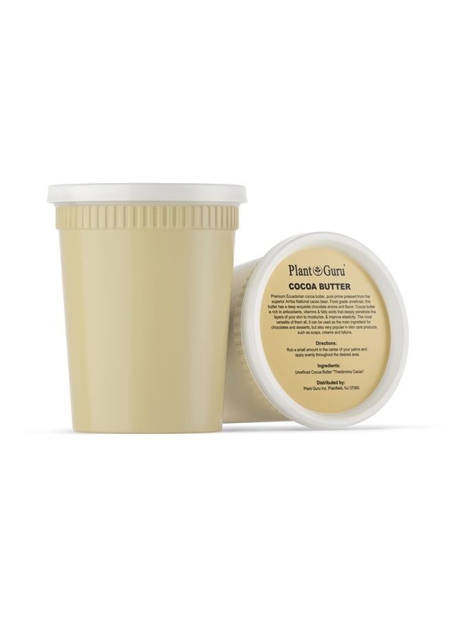 Plant Guru زبدة الكاكاو الخام 30 أونصة / 1.9 رطل. 100% نقية طبيعية غير مكررة من الدرجة الغذائية من Arriba Nacional، رائعة لصنع الشوكولاتة والصابون وبلسم الشفاه ومرطب للجسم. - Image 2