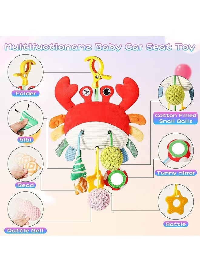 أجريون PERFECT GIFT FOR TODDLER: This newborn toy can be played anywhere because of its cute design and detachable clips. It is perfect for stroller, pushchair, car seat, bassinet, play gym and crib. - Image 4