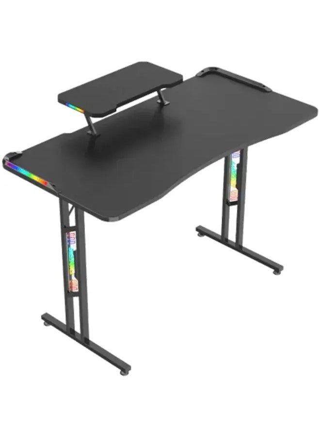 TWISTED MINDS - Twisted Minds T-Shaped RGB Double Top Gaming Desk, 120x60x77.8 cm, PB Desktop with Carbon Fibre Cover, GD27-T-RGB - Image 1