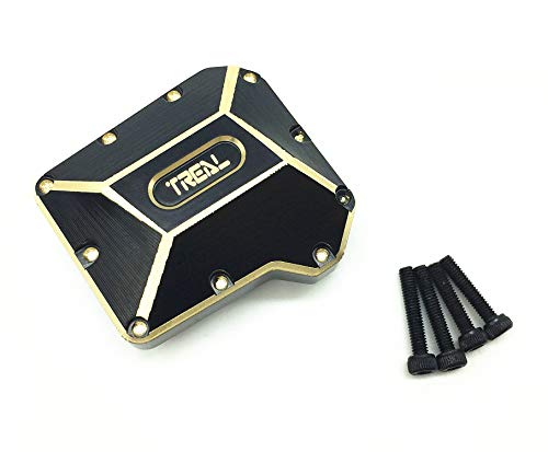 Treal Brass Axle Diff Cover Heavy Weight 70gPC Front and Rear Axles Housing Cover Upgrades for 110 TRX4 TRX4 CrawlerBlack - Image 1