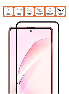 NAFCO For Samsung Galaxy Note 10 Lite - Full Glue Tempered Glass Screen Protector - Advanced Border-Less Full Edge to Edge ,Shatterproof , High Responsiveness , Higher Transparency , Quick to Install ,Anti-scratch and Bubble-free Screen Protector - Black  - Image 3