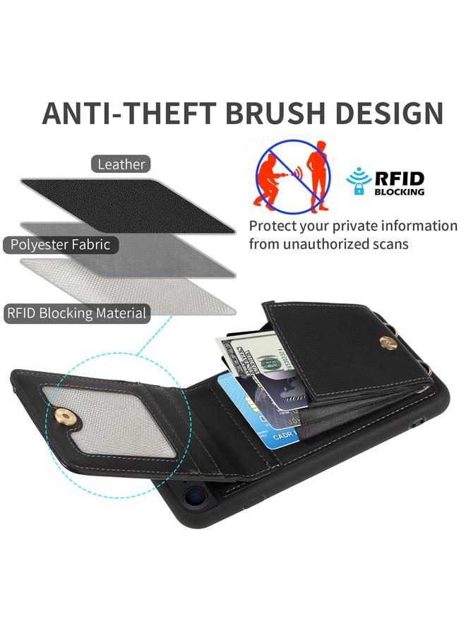 S-TOP Case For iPhone SE 2022/ 7 / 8 Crossbody Lanyard Zipper Wallet Leather Phone Case - Image 4