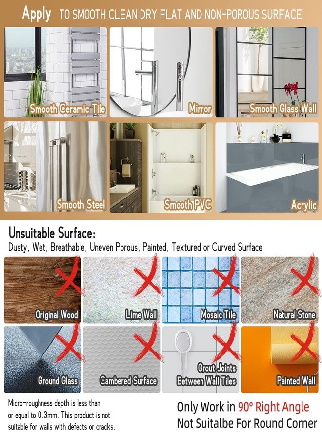 LEVERLOC Corner Shower Caddy Suction Cup, Shower Caddy Basket Powerful Suction Bathroom, Waterproof & Rustproof Organizer for Bathroom Storage, No-Drilling Removable (White) - Image 5