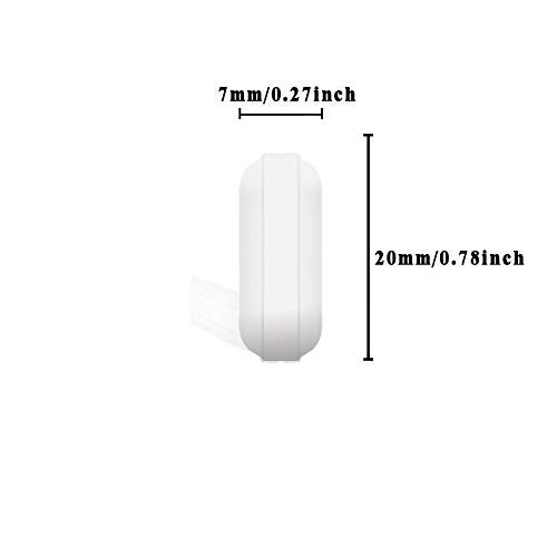EQUTY BAYMERS 4 قطع 20 مم (0.78 بوصة) قضيب تحريك مغناطيسي PTFE، لون أبيض، قضيب مختبر، قضيب لوحة تحريك، مغناطيس لوحة تحريك، قضيب تحريك مغناطيسي - Image 2
