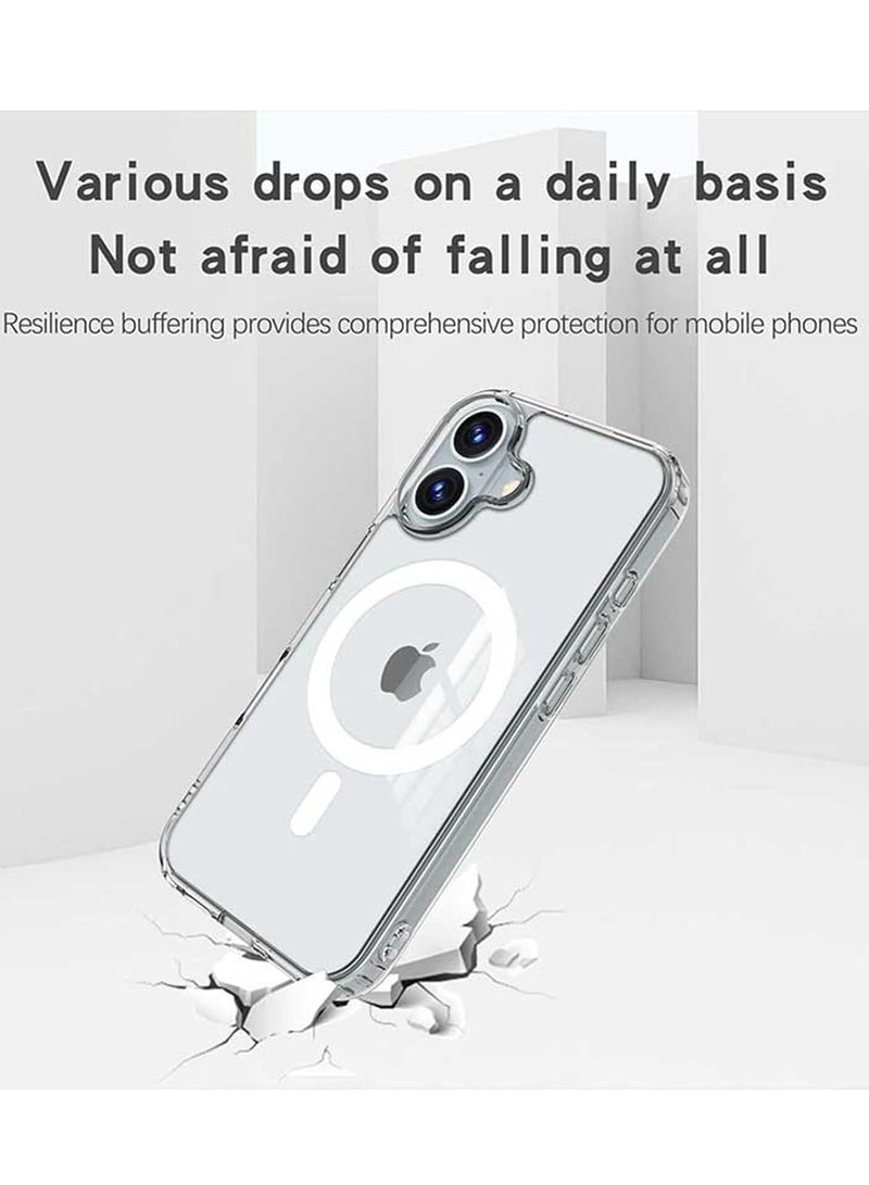 BORTONY iPhone 16 Magnetic Case Compatible with Wireless Charging Ultra Slim Clear iPhone 16 Cover Anti Scratch Shockproof Protective Case Cover for iPhone 16 6.1 inch - Image 4