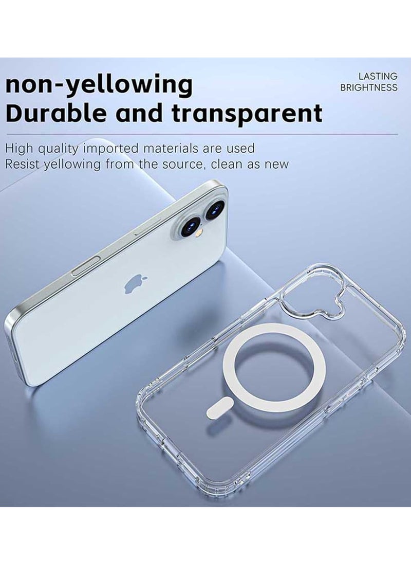 BORTONY iPhone 16 Magnetic Case Compatible with Wireless Charging Ultra Slim Clear iPhone 16 Cover Anti Scratch Shockproof Protective Case Cover for iPhone 16 6.1 inch - Image 3