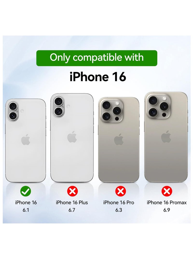 BORTONY iPhone 16 Magnetic Case Compatible with Wireless Charging Ultra Slim Clear iPhone 16 Cover Anti Scratch Shockproof Protective Case Cover for iPhone 16 6.1 inch - Image 2