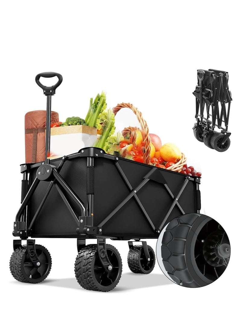 Piccasio - 150 kg  Large Trolley cart, Bearing Heavy Capacity Beach Garden Shopping Carts & Stroller Wagon, Utility Adjustable Handle Outdoor Camping with Heavy Wheels - Image 1