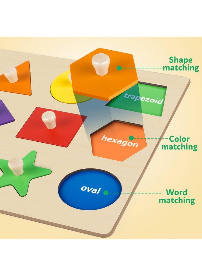 روبيرلي ألغاز خشبية على شكل أشكال للأطفال الصغار من عمر 1 إلى 3 سنوات، ألعاب مونتيسوري، ألغاز خشبية هندسية مطابقة الألوان للبنات والأولاد من سن 12 إلى 18 إلى 24 شهرًا، ألعاب تعليمية لمرحلة ما قبل المدرسة، هدايا عيد ميلاد للأطفال - Image 4