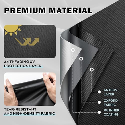 Starcrew Pizza Oven Table Cover for BBQMall Pizza Oven Table Cart, Outdoor Grill Cart Cover for GRILL FORCE Pizza Oven Stand/Pizza Topping Station - Image 3
