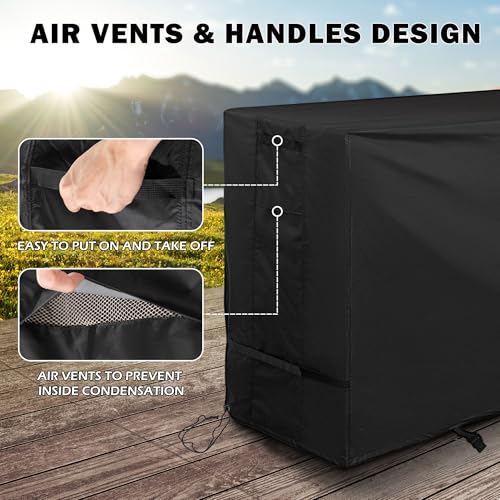 Starcrew Pizza Oven Table Cover for BBQMall Pizza Oven Table Cart, Outdoor Grill Cart Cover for GRILL FORCE Pizza Oven Stand/Pizza Topping Station - Image 4