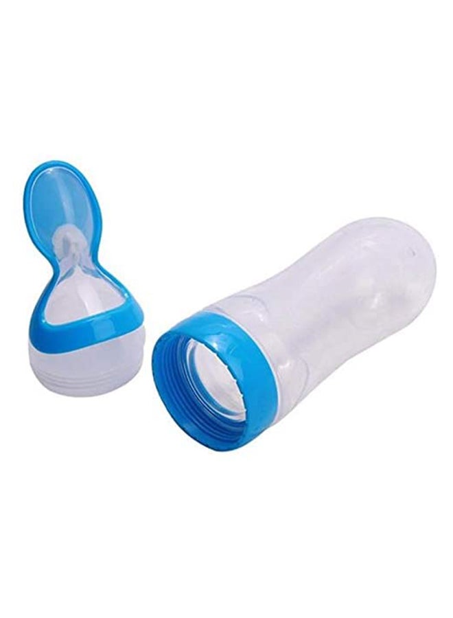 Ultra-Soft Silicone Baby Light Weight Food Dispensing Bottle With Spoon - Image 3