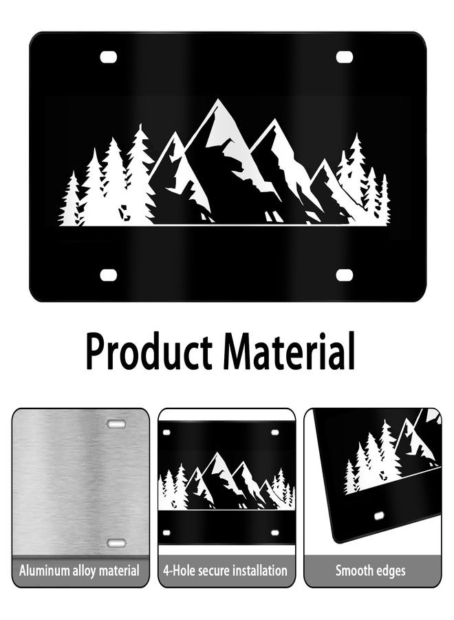 MCIAONE Mountain Themed License Plate Cover - 6x12 Inch Metal Car Decor Accessory - Novelty Front/Rear Plate Cover with 4 Holes, Personality Decors Car Accessories for Men Women - Image 3