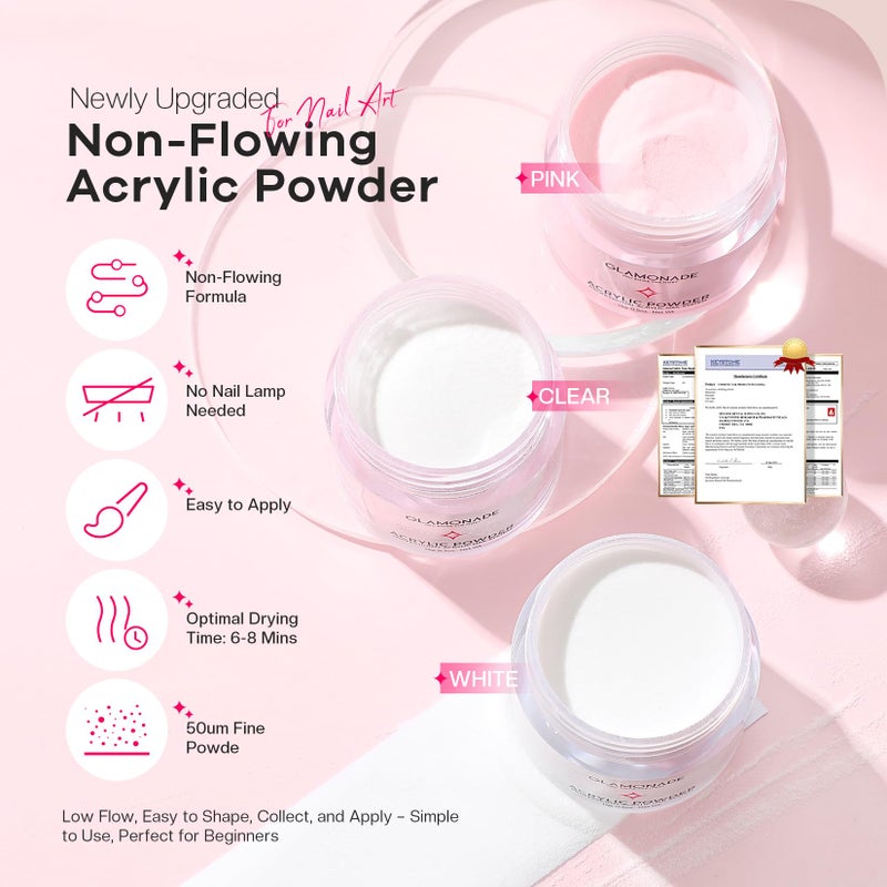 Glamonade Acrylic Nail Kit for Beginners: 0 Experience Needed to Complete Acrylic Nail Starter Kit with 48W Nail Lamp & Drill for Home DIY Manicure - Image 3