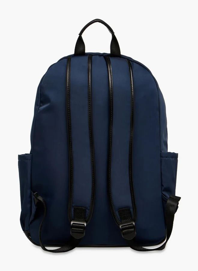 لي كوبر Colourblock Backpack with Adjustable Shoulder Straps and Zip Closure - 13x30x41 cm