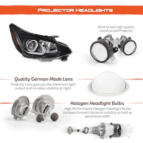 AKKON - Fit 2019 2020 2021 2022 Chevy Spark LS/LT [Halogen Type w/Bumper Parking Lamp] Black OE Projector Headlight - Passanger - Image 3