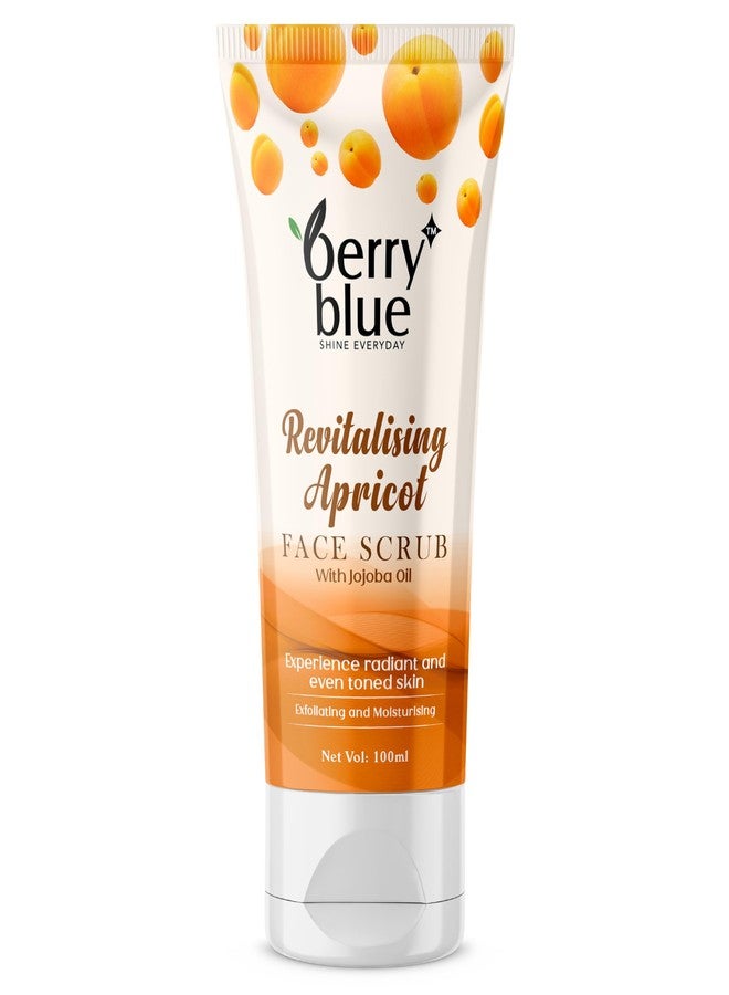 Berry Blue Revitalising Apricot Face Scrub, 100 ml, Exfoliating and Moisturizing, Suitable for all Skin Types, for Men and Women - Image 1