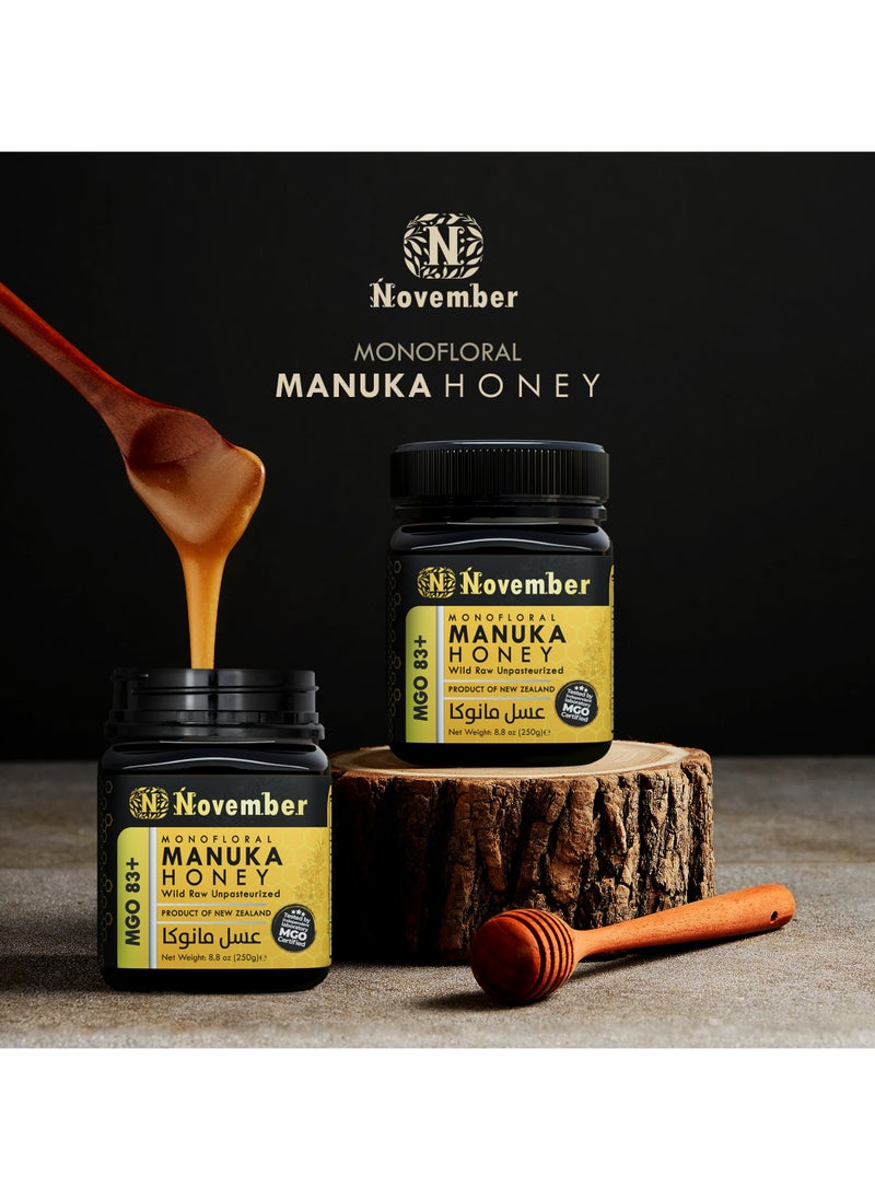Manuka Honey Certified MGO 83+ New Zealand (250g)