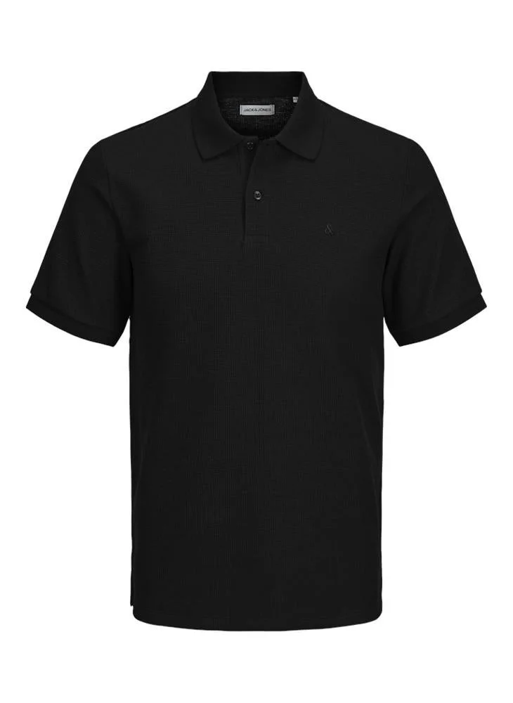 JACK & JONES Black Detail:Classic Logo Print Polo Shirt for Men | Best Price UAE