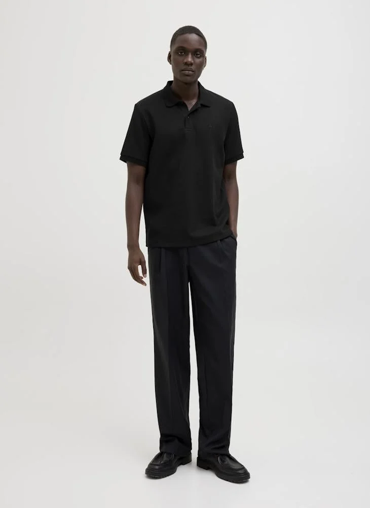 JACK & JONES Black Detail:Classic Logo Print Polo Shirt for Men | Best Price UAE