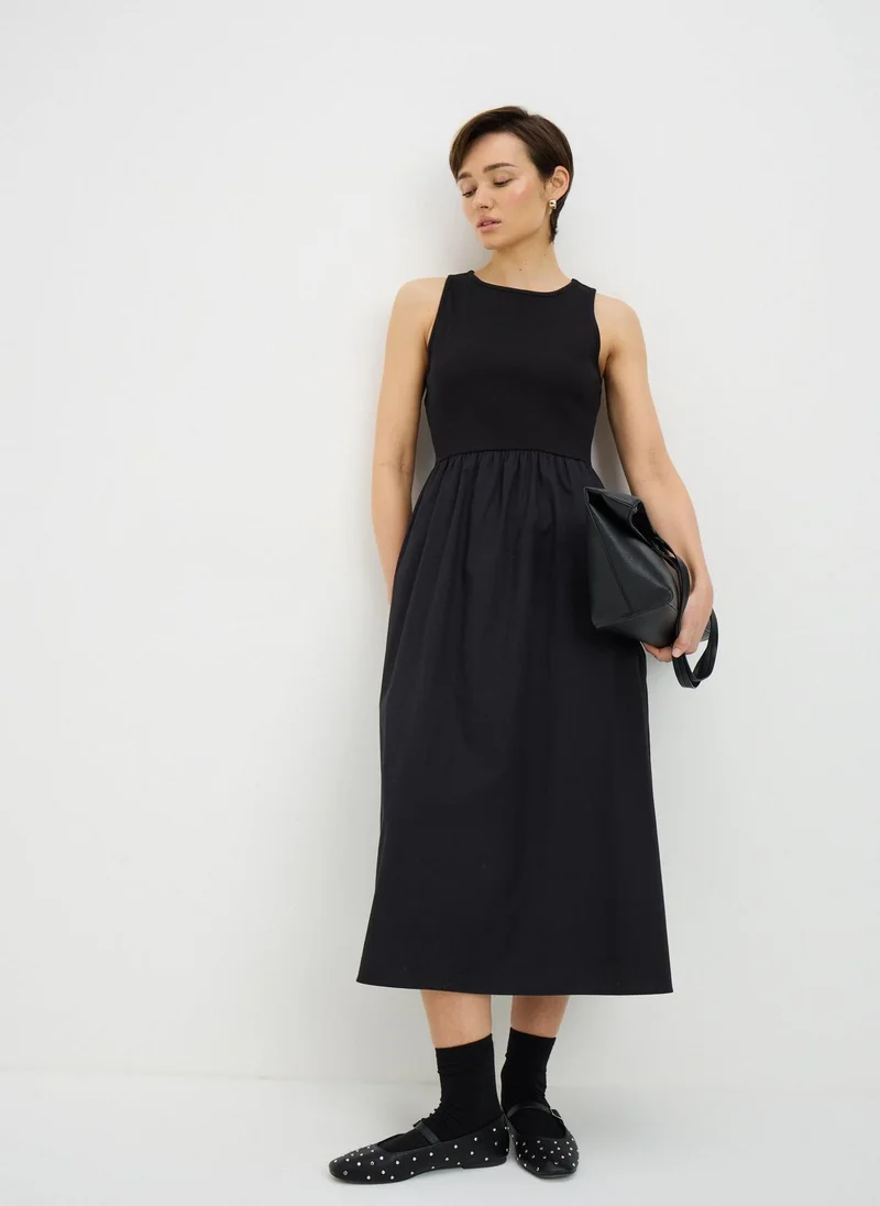 Matalan Black 2 in 1 Midi Dress
