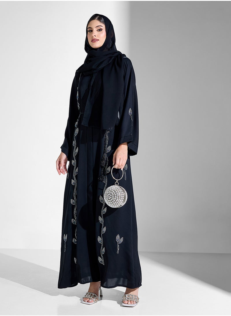 Khizana Abaya With Embellishment & Sheila  - Image 5