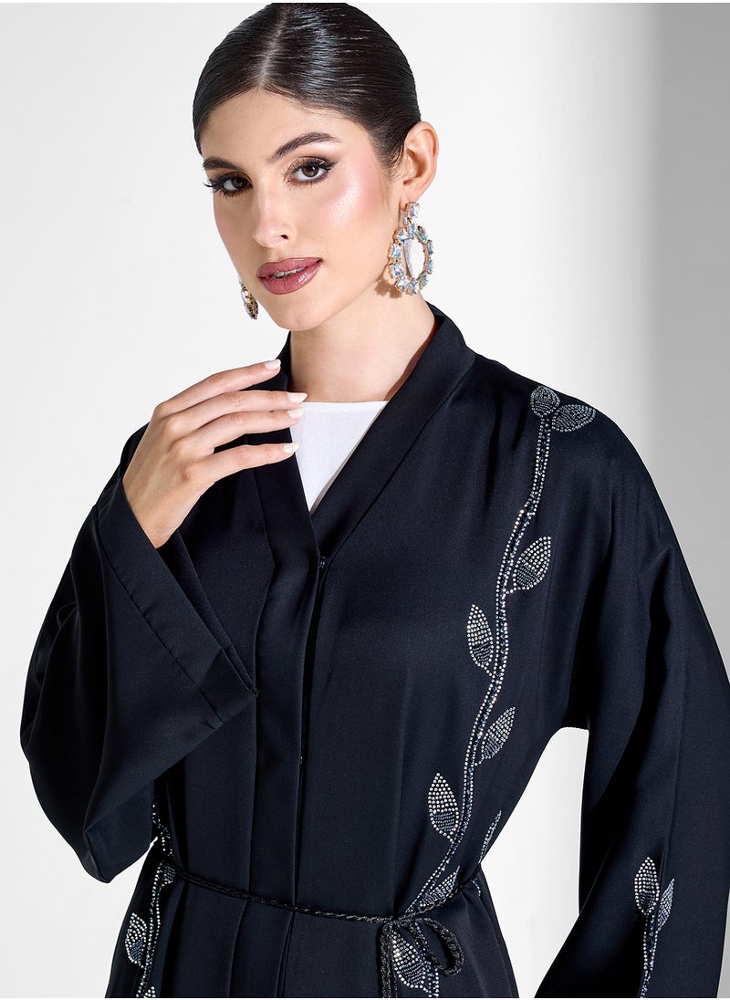 Khizana Abaya With Embellishment & Sheila  - Image 3