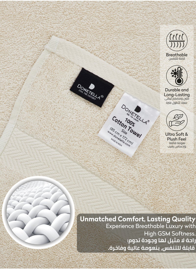 Premium 100 % Combed Cotton 1-Pcs Bath Sheet (85 X 172 CM) 600 GSM Large Towel, Highly Absorbent, Quick Dry,Best Towel for Bathroom, Spa And Hotel,Cream - pzsku/ZE9FAFD054AC37AAA660EZ/45/_/1736870267/e0049e24-2aa3-4c0c-95f3-0be909f17885