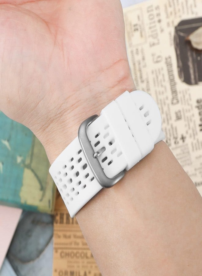 SING F LTD Silicone Watch Strap Compatible with Garmin Approach S2 /S4 Activity Trackers Quick Release Watch Band Replacement Wristband Bracelet White - Image 3